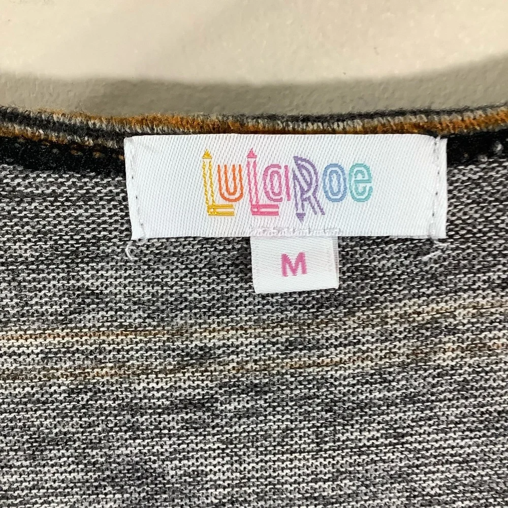 Lularoe Stripe Open Front Long Cardigan